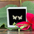 Butterfly 925 Sterling Silver Earrings with Zircon studded