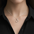 Petal ring 925 sterling silver unisex pendant with chain