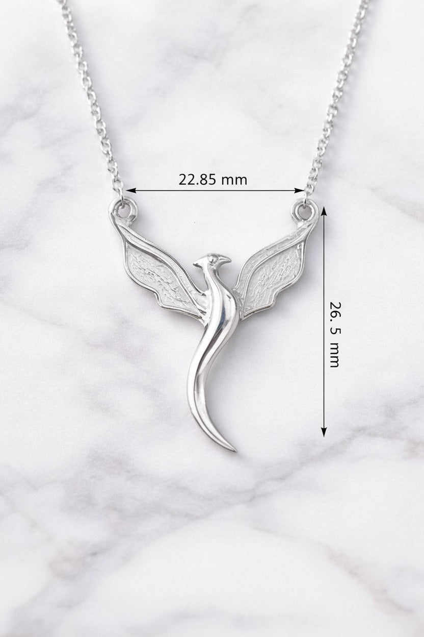 Phoenix 925 sterling silver unisex pendant with chain
