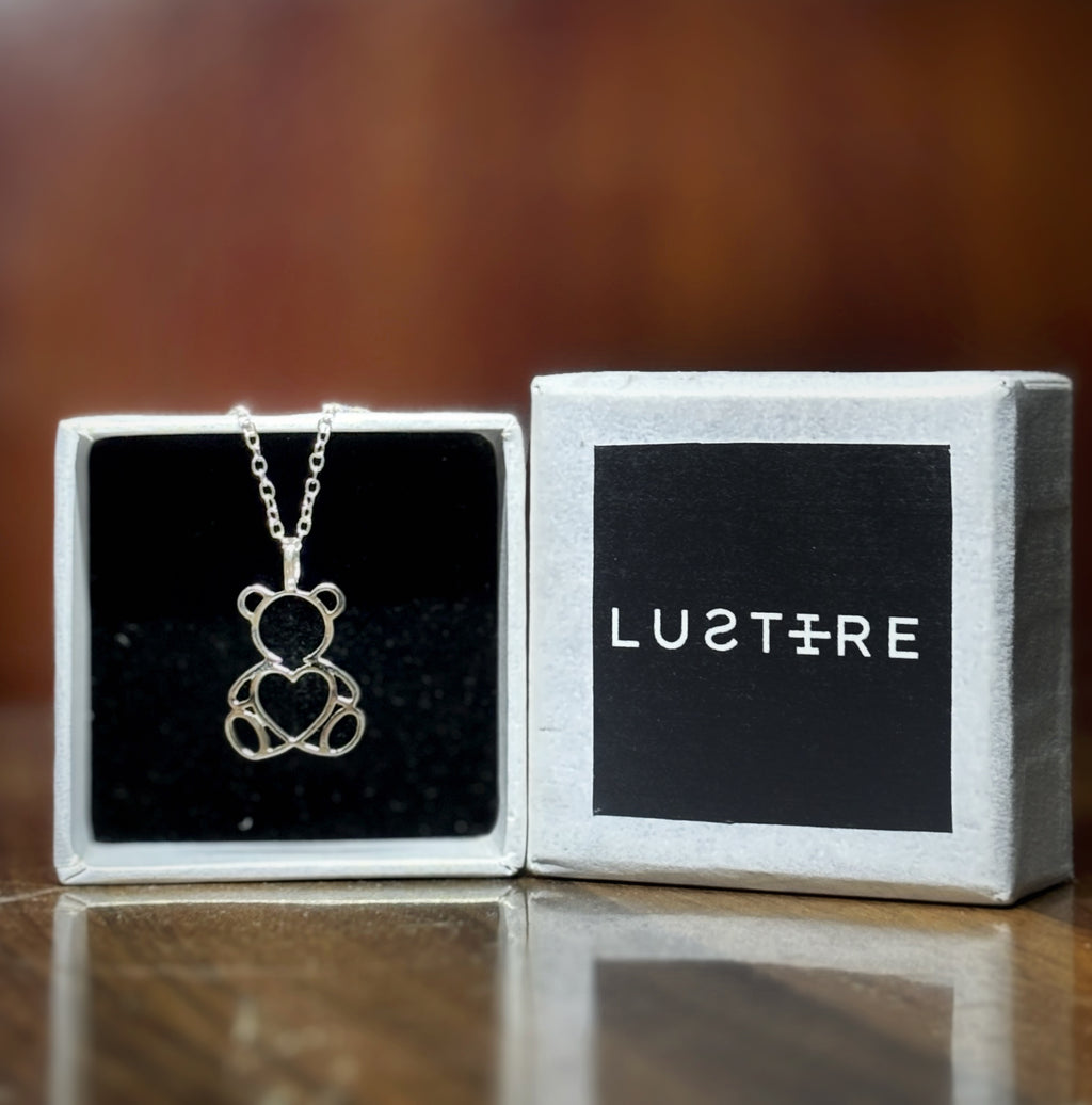 Teddy 925 sterling silver unisex pendant with chain