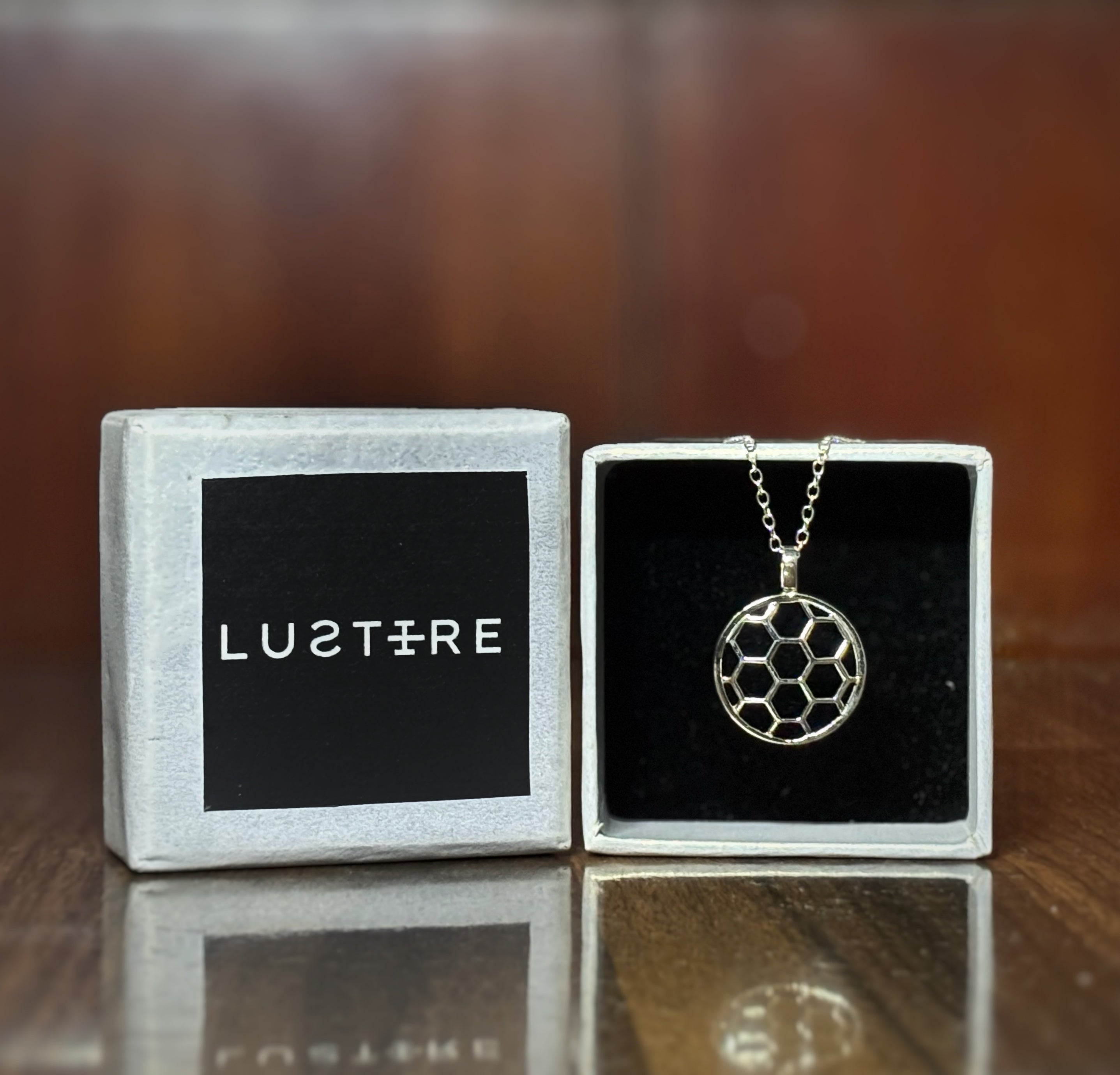 Football 925 sterling silver unisex pendant with chain