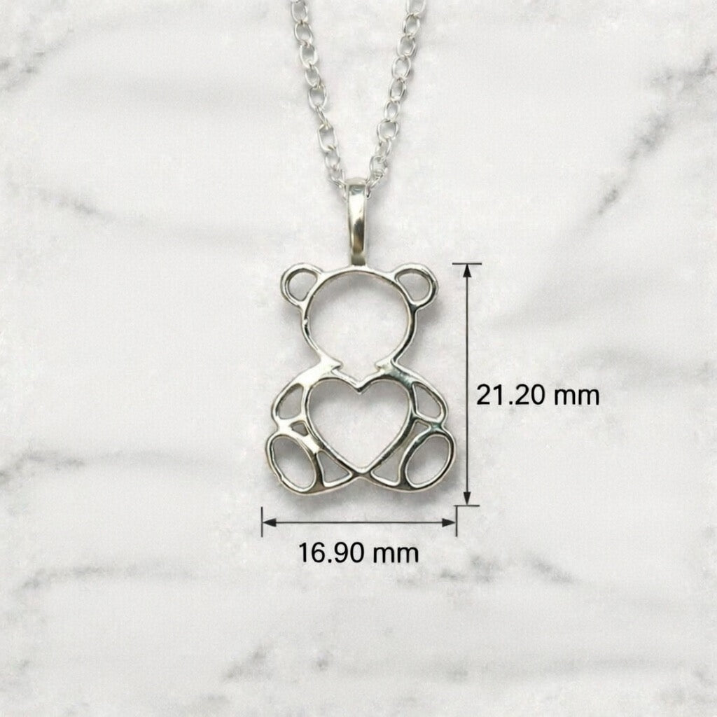 Teddy 925 sterling silver unisex pendant with chain