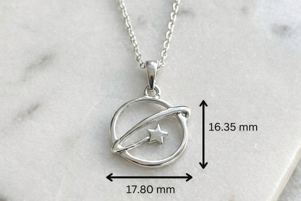 Comet star 925 sterling silver unisex pendant with chain