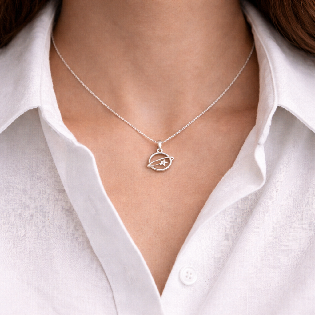 Comet star 925 sterling silver unisex pendant with chain