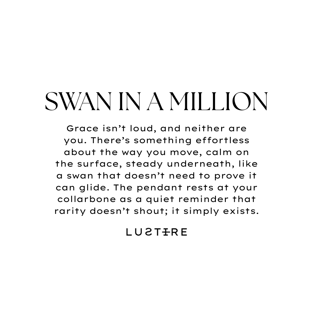 Swan 925 sterling silver unisex pendant with chain