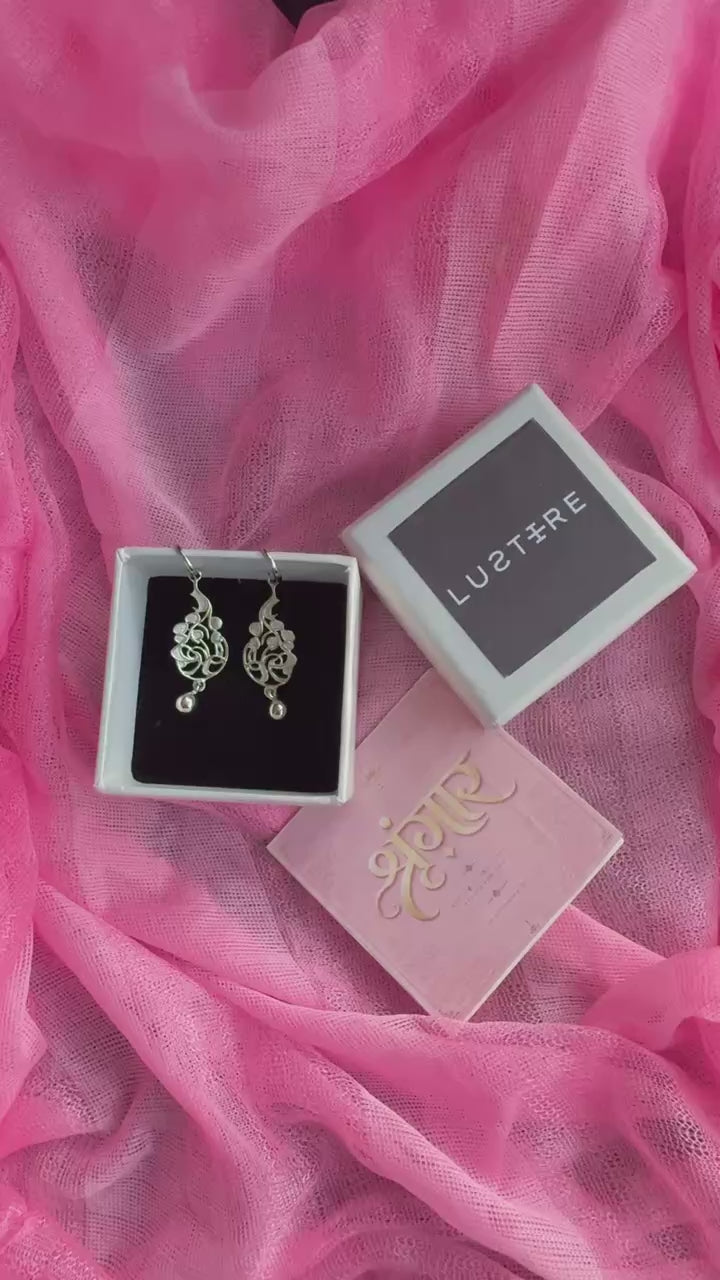 Paisley Drop Earrings 925 Sterling Silver