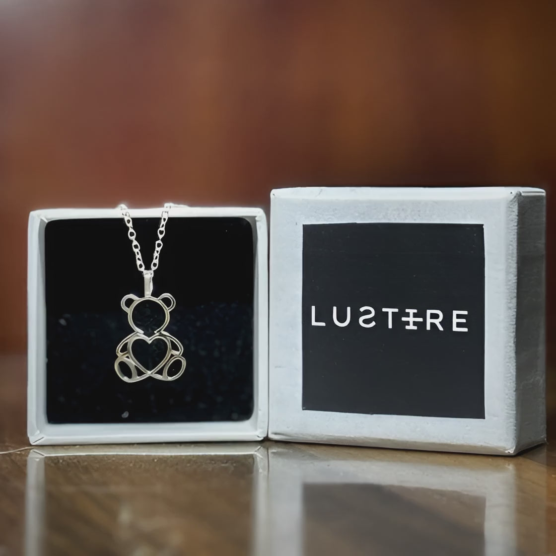 Teddy 925 sterling silver unisex pendant with chain